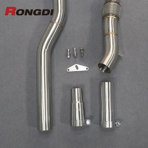 ราคาโรงงานใหม่ ท่อไอเสียสแตนเลส 304 ขัดเงา สำหรับ VW Golf R Mk7 2.0T Audi S3/A3 Quattro 8V 2014+ แบบมีแคท 100% - Product Image 4