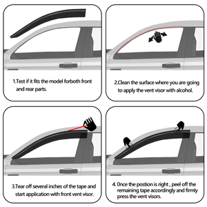 4PCS Pare-pluie pour <span class=keywords><strong>Toyota</strong></span> <span class=keywords><strong>Corolla</strong></span> <span class=keywords><strong>Touring</strong></span> 2019 -2024 MZEA12 WZRE212 WZWE214 Sun/Rain Guard and Durable - Product Image 6