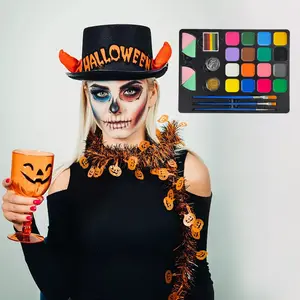 Tag pesta Rave seni kulit untuk Halloween dan pesta Lavender warna Bodypaint Cina tidak beracun warna Aqua Avender cat tubuh wajah