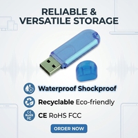 Flashdisk USB Kapsul Transparan Unik dengan Logo Kustom Terenkripsi 4GB/64GB Gantungan Kunci untuk Penggunaan Promosi
