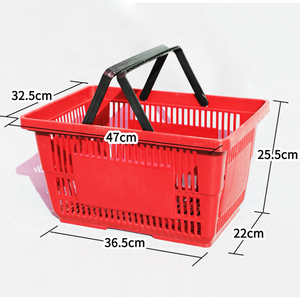 Supermarket Trade Assurance Grocery <strong>Baskets</strong> Durable <strong>Plastic</strong> <strong>Basket</strong> for Shopping - Product Image 5
