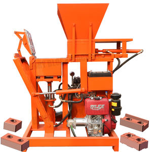 Hr2-25 mobile diesel entièrement automatique 2 pièces un moule Machine de fabrication de briques à emboîtement terre/argile Machine de fabrication de briques - Product Image 1