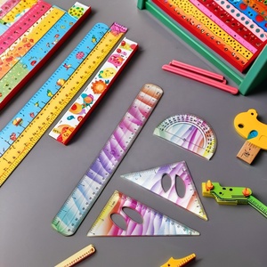 Tùy Chỉnh Thiết Kế 4Pcs 30Cm Đầy Màu Sắc Văn Phòng Trường Nhựa Linh Hoạt Màu Gradient Cai Trị Cho Trường Toán Học Hình Học Thiết Lập Các Nhà Cai Trị - Product Image 2