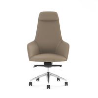 Fauteuil de Direction en Cuir Haut de Gamme à Commande par Boutons, 4 Positions, avec Porte-Manteau pour la Maison ou le Bureau d'Entreprise