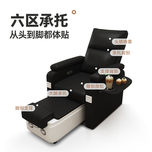 Nouveau mobilier de salon de manucure, fauteuils de pédicure noirs et violets avec plateforme Doshower, fauteuil de massage pour manucure et pédicure, spa pour les pieds fabriqué en Chine - Product Image 4