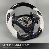 Pour BMW E90 E91 E92 E93 M3 Série 3 328i 330i 335d Série 1 135i Volant en Fibre de Carbone Personnalisé avec Affichage LED des Tours/minute