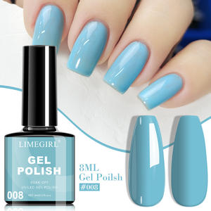 Limegirl CPSR HEMA-Free 8ml Milky White Jelly Nude Gel Nail Polish <span class=keywords><strong>Pink</strong></span> Orange Soak UV Light <span class=keywords><strong>Cure</strong></span> untuk Salon DIY Seni Kuku di Rumah - Product Image 6