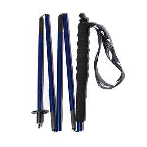 Okhealing Trekking Poles Dark Blue Aluminum Alloy <b>Foldable</b> Hiking <b>Stick</b> Outdoor <b>Walking</b> Pole Anti Slip Design - Product Image 3