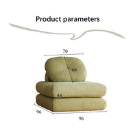 Canapé Modulable et Transformable en Tissu Côtelé pour Chambre Coréenne et Décoration Intérieure