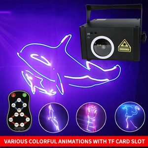 Lámpara láser Patrón de texto personalizable SD Full Dolor Dolphin 3D KTV Stage Performance Night Club Luz láser - Product Image 2