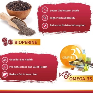OEM/ODM <b>Herbal</b> <b>Supplement</b> 98% Pure Coenzyme Q10 300mg Softgel Capsules 120 Count Cardiovascular Health & Immune System Booster - Product Image 6