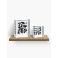 Support acrylique personnalisé personnalisé pour code QR, bloc transparent, porte-affiche pour bureau, magasin, studio