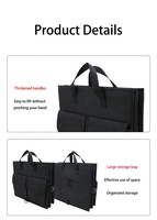 Organisateur de coffre de voiture pliable grande capacité avec sac isotherme en tissu Oxford 600D pour voiture, SUV, camion