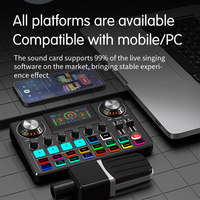 Kit d'interface audio de studio professionnel pour la diffusion en direct, équipement de streaming avec carte son, mixeur et ensemble de microphones