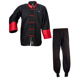 ชุดยูนิเซ็กซ์สีเหลืองเรียบง่าย ดีไซน์ล่าสุด ผ้าฝ้าย 100% ชุดกังฟู Formula1 Industries รุ่น FI-2704 - Product Image 2
