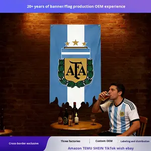 Banderas de Estados Unidos, Canadá y México, Personalizadas para Bares de Aficionados, Decoración para Eventos Deportivos, Banderas Intercambiables de Equipos, Poliéster AFA - Product Image 2