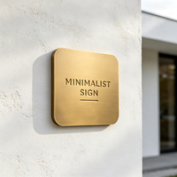 Plaque en laiton et aluminium de qualité commerciale avec lettres en relief pour enseigne de porte de centre commercial
