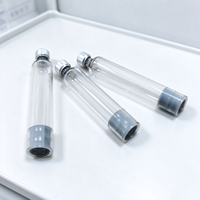 Tube en verre borosilicate neutre transparent vide de 3 ml avec bouchon en aluminium pour l'emballage de liquides cosmétiques
