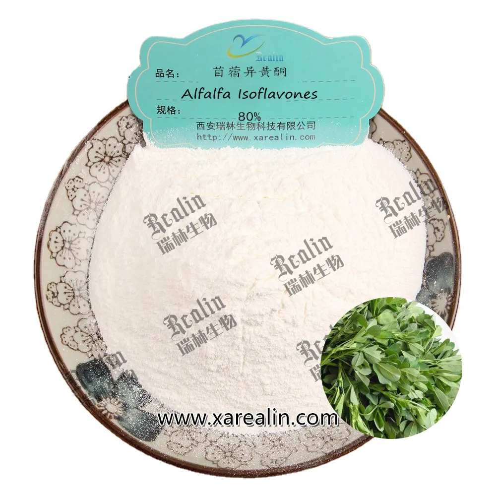 Doğal bitkisel Alfalfa özü tozu Alfalfa isoflavones 80%