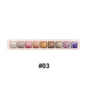 Panci Eyeshadow Label pribadi pigmen tinggi 9 warna rias Eyeshadow kosmetik tekanan tunggal panci Eyeshadow kustom Merek Anda sendiri