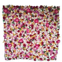 Backdrop Dinding Bunga Buatan Kain Sutra Mawar Ukuran 8ftx8ft, Ramah Lingkungan, Portabel, Dekorasi Pernikahan, Ulang Tahun, Pameran