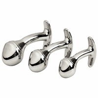 Alliage d'aluminium 3 tailles Plug anal Masseur de prostate Perles Butt Sex Toy for Male