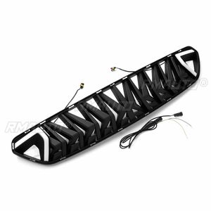 ABS Black Grille <b>for</b> Ford Mustang 2015 2016 2017 Front <b>Mesh</b> <b>Grill</b> With White LED Light - Product Image 2