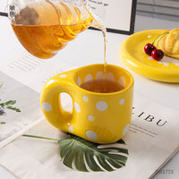 Nordique corée Ins Style fromage jaune Pangpang grosse tasse créative nouveauté tasse et soucoupe tasse à café tasses en céramique