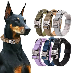 Hot Selling Heavy Duty Metalen Gesp Huisdier Hond Training Halsband Grote Honden Halsband En Riem Set Tactische Hondenhalsband - Product Image 1