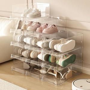 Stackable Basketball <strong>Shoe</strong> Organizer Thick Transparent Plastic <strong>Shoe</strong> <strong>Box</strong> with Flip Top for Efficient <strong>Shoe</strong> Storage Organization - Product Image 3