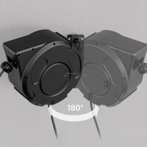 개폐식 연장 코드 릴, 40 FT, 헤비 듀티 16AWG/3C SJTW 전원 코드, 조명이 켜진 트리플 탭 콘센트 10 회로 차단기 포함 - Product Image 4