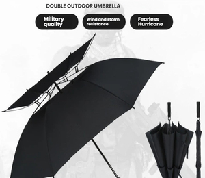 Promotion Top Quality Wholesale 2 Layer Waterproof Chinese Luxury Wholesale Customized Folding Golf <b>Umbrella</b> With Logo - Product Image 5