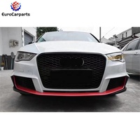 Kit carrosserie pour AUDI A3 2012-2016, mise à niveau au style RS3, pare-chocs de voiture, accessoires de voiture, pièces de tuning automobile, diffuseur arrière avec échappement