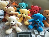 Vente en gros usine : Ours en peluche de 7 pouces, modèle cœur, pour machine à grue, cadeau de Saint-Valentin, jouet en peluche animal
