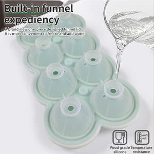 ถา<span class=keywords><strong>ด</strong></span>น้ำแข็งซิลิโคนทรงกลม 8 ลูก พร้อมฝาปิด ซ้อนกันไ<span class=keywords><strong>ด</strong></span>้ ง่ายต่อการปล่อยน้ำแข็ง สำหรับวิสกี้ ค็อกเทล ปลอดสาร BPA - Product Image 3