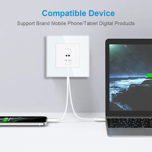 65W GaN USB Type A + C + C Protocoles PD Ports de charge super rapide Charge rapide Montage mural Prise USB Charge super rapide - Product Image 5