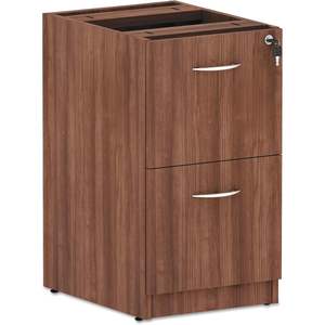Meuble de classement moderne Alera Valencia Series en noyer avec piétement complet, 15,63 po x 20,5 po, 2 tiroirs pour dossiers format légal/lettre, gauche/droite, pour usage domestique - Product Image 5
