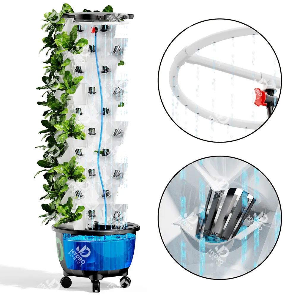 Neues 48/64/80/96 Löcher Oem Vertical Farming Garden Vertikales Hydroponik-Anbaus ystem Hidroponicos Aeroponic Tower