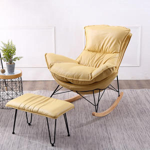 Moderno Popular suave ala de franela Relax barato cero gravedad amarillo mecedora muebles ergonómicos balcón langosta silla - Product Image 3