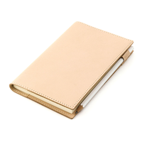Nouvelle mode A6 journaux couverture de cahier 100% véritable enveloppe de papeterie en cuir à couverture rigide à tannage végétal