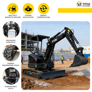 Mini Excavadora de 3.5 Toneladas Fabricada en China, Mini Excavadora de Cadenas con Motor Kubota, Certificación CE, EPA y Euro 5, Personalizable - Product Image 3