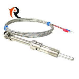 china supplier industrial high temperature E J K type spring thermocouple bayonet sensor