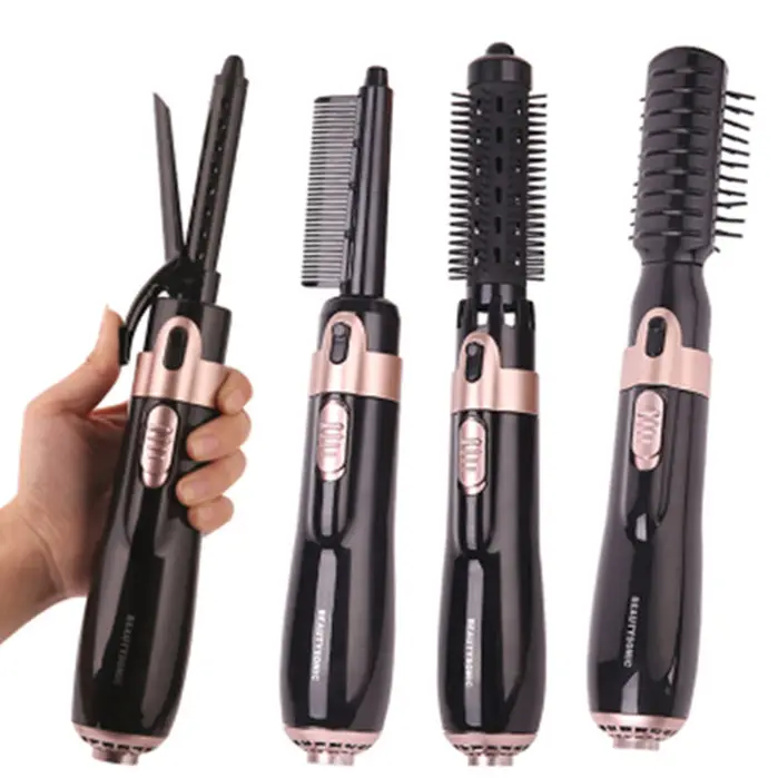 Private Label Flat Iron Electric 4で1 Comb One Step Hair Dryer And Volumizer Fast Hair Straightener Hot Air Brush