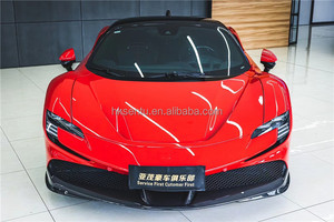 ชุดแต่งคาร์บอนไฟเบอร์แห้งสำหรับ Ferrari SF90 ชุดแต่งคาร์บอนไฟเบอร์แท้ SF90 ประกอบด้วยลิ้นหน้า สเกิร์ตข้าง ดิฟฟิวเซอร์ สปอยเลอร์ ช่องรับอากาศด้านหลัง - Product Image 3