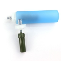 Bouteille d'eau pliable de 500 ml (16 oz) avec filtre pour la randonnée, les voyages, le camping en plein air