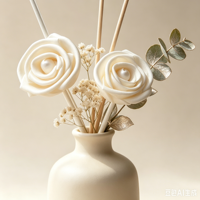 Vente en gros de fleurs de rose séchées en bois de Sola de 1,6 pouce, mini-bouquet de mariage écologique, décoration pour la remise des diplômes, Halloween, la fête des pères, la maison