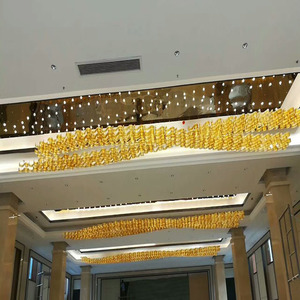 Grande lampadario artistico a spirale in <span class=keywords><strong>vetro</strong></span> Color ambra per sala banchetti e Hotel - Product Image 4