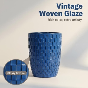 Grand <span class=keywords><strong>pot</strong></span> <span class=keywords><strong>de</strong></span> fleurs en céramique avec trou <span class=keywords><strong>de</strong></span> drainage, finition émaillée, durable, design moderne et classique, utilisation intérieure/extérieure, Jiangsu <span class=keywords><strong>Original</strong></span>, vente en gros - Product Image 3
