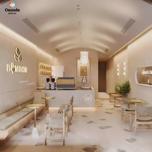 ร้านกาแฟสมัยใหม่และเคาน์เตอร์ชานมไข่มุก |   ออกแบบร้านกาแฟแบบคีออสก์ตามสั่ง |   โซลูชั่นเฟอร์นิเจอร์สำหรับร้านค้าปลีก เคาน์เตอร์กาแฟ - Product Image 1