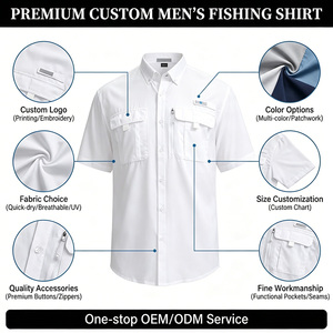 Veste de randonnée et de <span class=keywords><strong>pêche</strong></span> grande taille, coupe-vent, imperméable, respirante, séchage rapide, col boutonné personnalisé, doublure en maille, protection UPF50 - Product Image 3